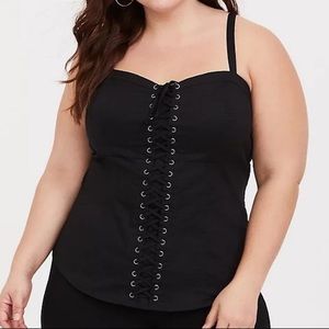 Torrid lace up corset tank top 3X